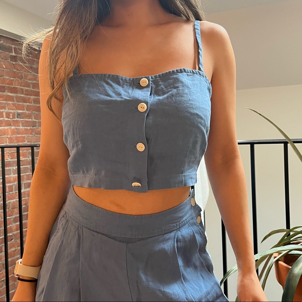 Outerknown linen button top